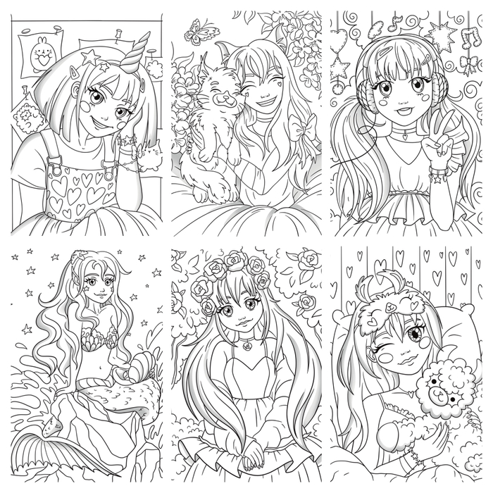 Раскраска «Кавай»