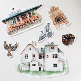 Иллюстрации достопримечательностей Заокского края