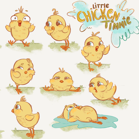 Разработка анимационного персонажа - цыпленок