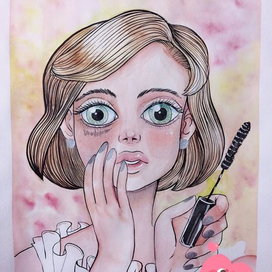 Тушь потекла