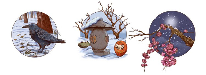 зима к серии 12 хокку