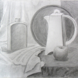 still life with apple 