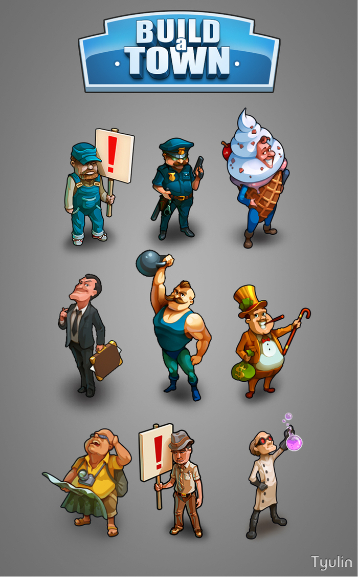 Компьютерная графика для игры «Boild a town» и «Build a Nation»