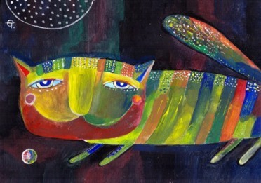 Зелёный кот