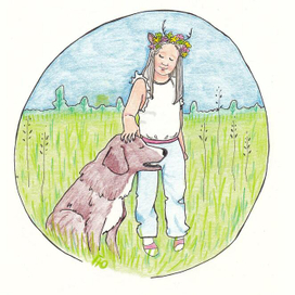 Девочка с собакой