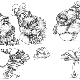 Почеркушки. Шесть фигур