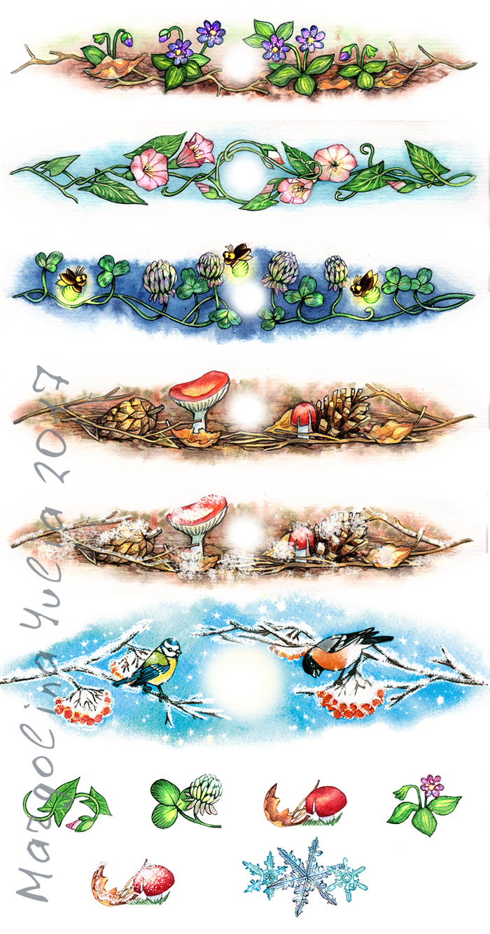 Колонтитулы и разделители текста.