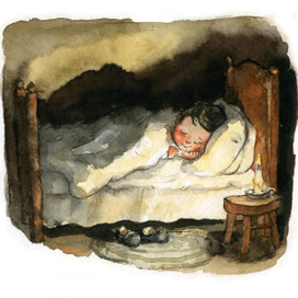 Иллюстрация к английской народной сказке "Я сам"