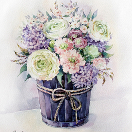Букет в сиреневых тонах