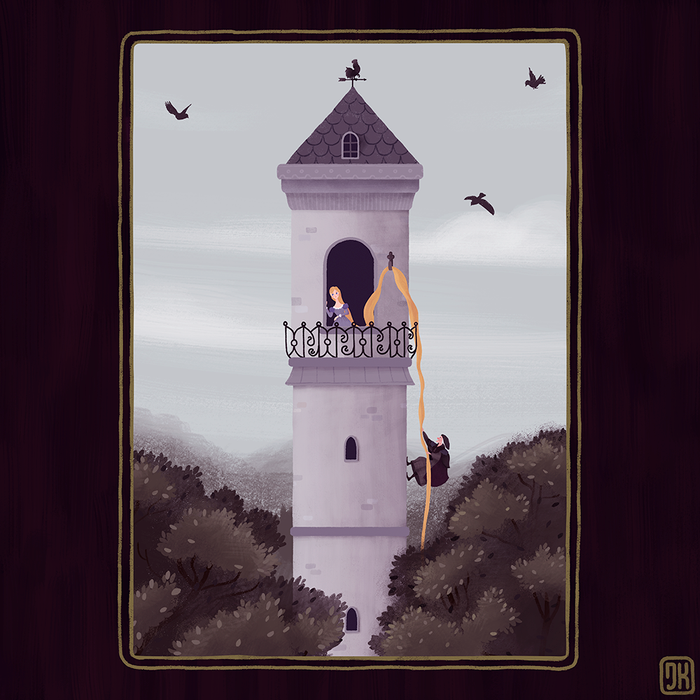 Иллюстрация для сказки "Рапунцель"