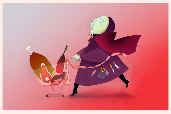 вампир в супермаркете