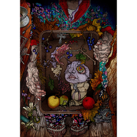 отпрыски в корзине из под фруктов-ручные благословенные дети