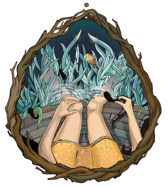 Попробуй пиявку с ноги отодрать.