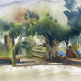 Пляж без моря