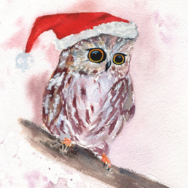 Новогодний персонаж сова