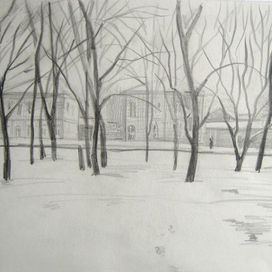 В городе зима