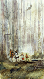 "Гензель и Гретель"   акварель