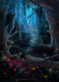 Фон сказочный лес