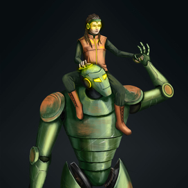 Девочка с роботом (сестра)