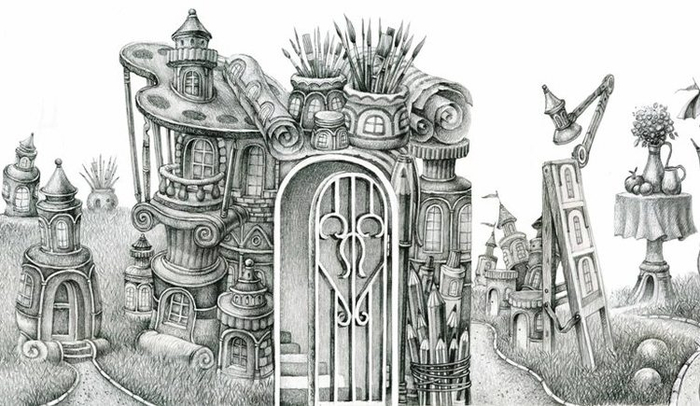 фрагмент эскиза для росписи стены