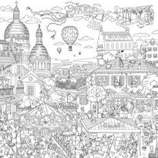 Париж. Раскраска