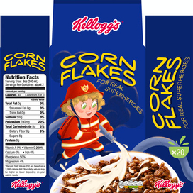 Упаковка шоколадных хлопьев для детей