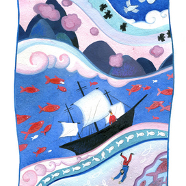 Иллюстрация к книге "Лучшие сказки мира", С. Маршак.