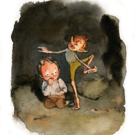 Иллюстрация к английской народной сказке "Я сам"