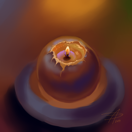 Свеча горела на столе