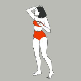 набросок девушки