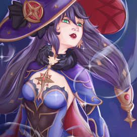 Фан-арт "Мона.Genshin impact"