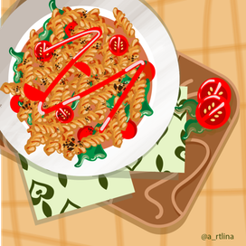 макарошки с помидорчиками