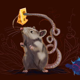 мышка с сыром.