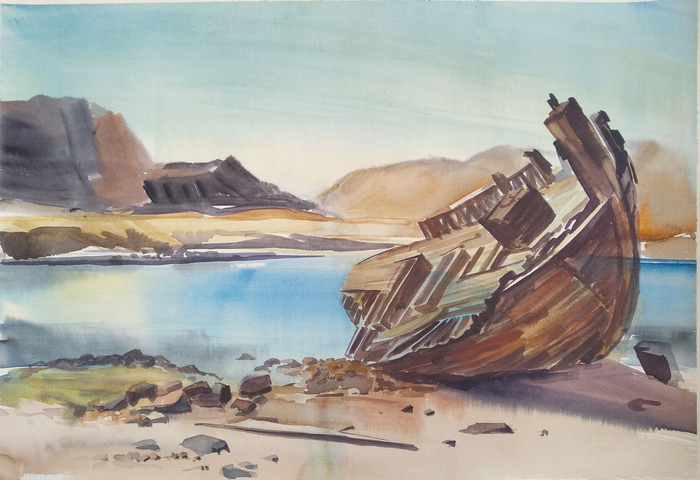 Териберка. Остов корабля.