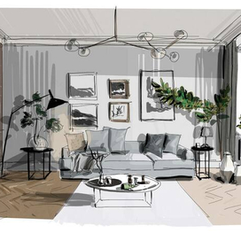 Интерьерный скетчинг