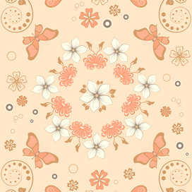 Бесшовный узор в мелкий цветочек