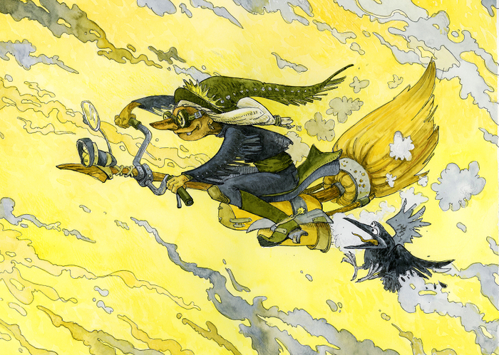 Гонка на метле.