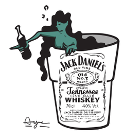 Стикер "Пьяная нимфа"