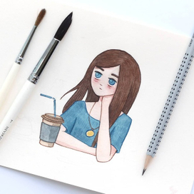 Девушка с кофе