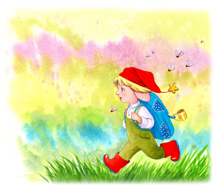 На реку! Иллюстрация к произведению Дарьи Сигуа "Волшебный колпачок"