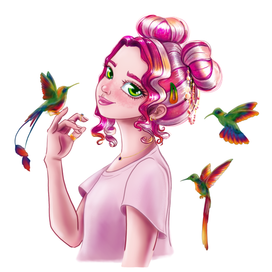 Девушка с колибри 