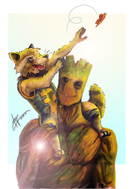 Groot and Rocket