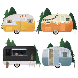 Иллюстрация трейлеров для приложения.