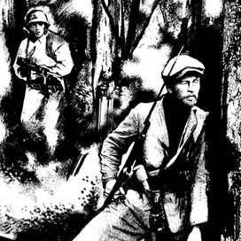 Иллюстрация к повести "Трость из орехового дерева"