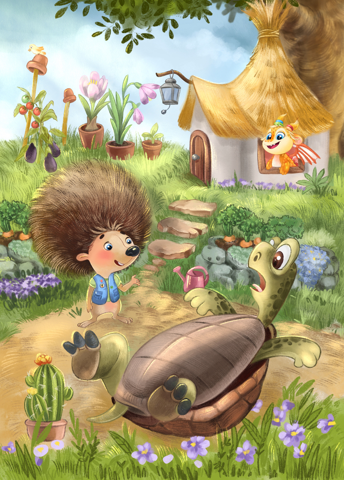 Иллюстрации к сказке Елены Фетисовой, «Сказки о Дракоше и Дружке»