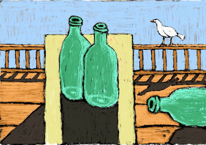 Утро а приморском кафе