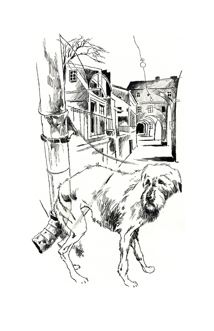 полосная иллюстрация Ж.Сименон "Цена головы"