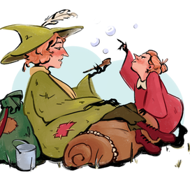 Иллюстрация к серии книг про Муми-троллей 