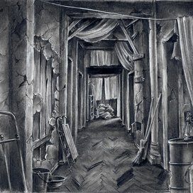 эскиз декорации т/ф "Васильевский остров" реж. В.Шевельков