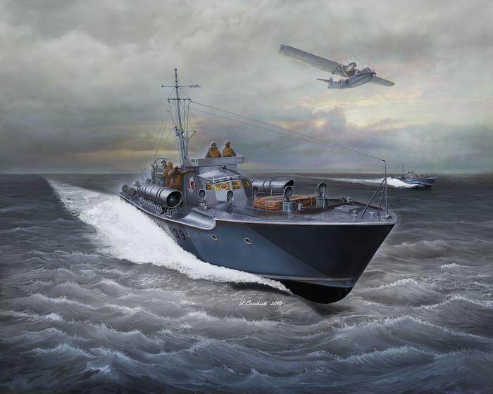 Английский торпедный катер Vosper MTB